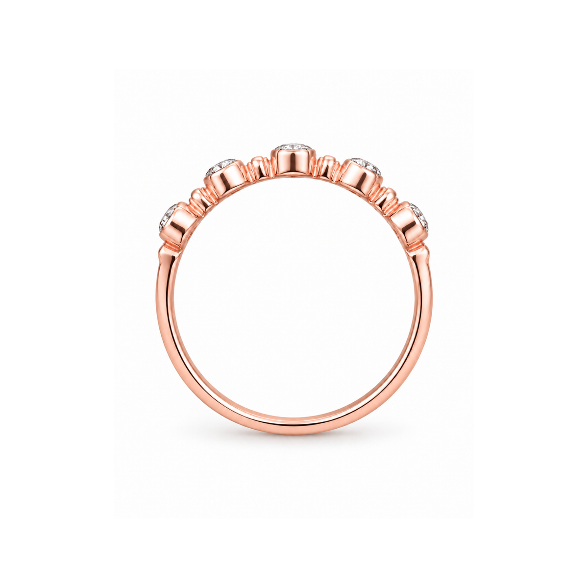 Open Bezel Set Lab Grown Diamond Ring