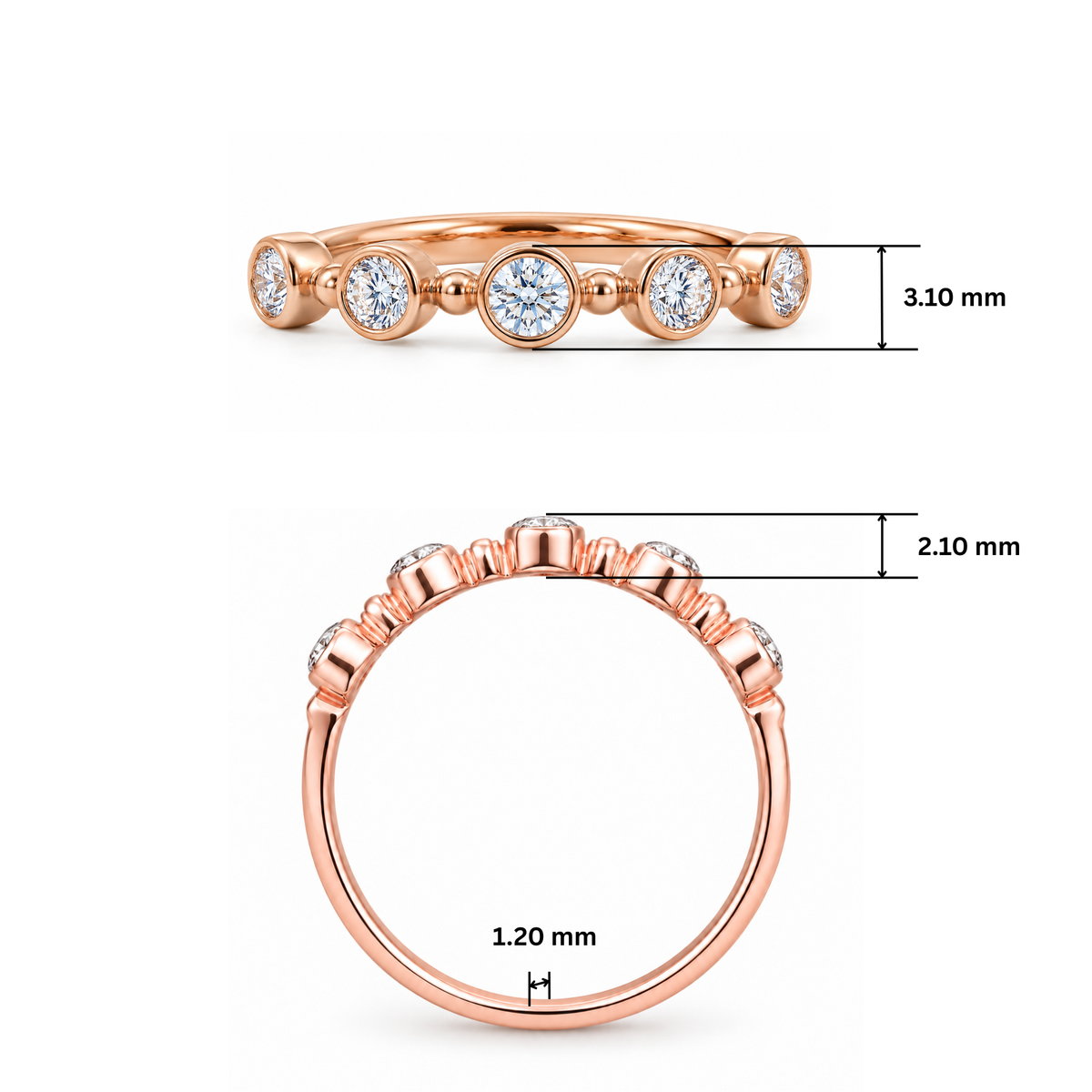 Open Bezel Set Lab Grown Diamond Ring