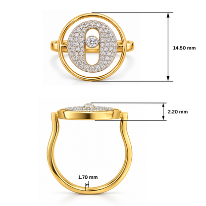 Medallion Eclipse Lab Grown Diamond Ring