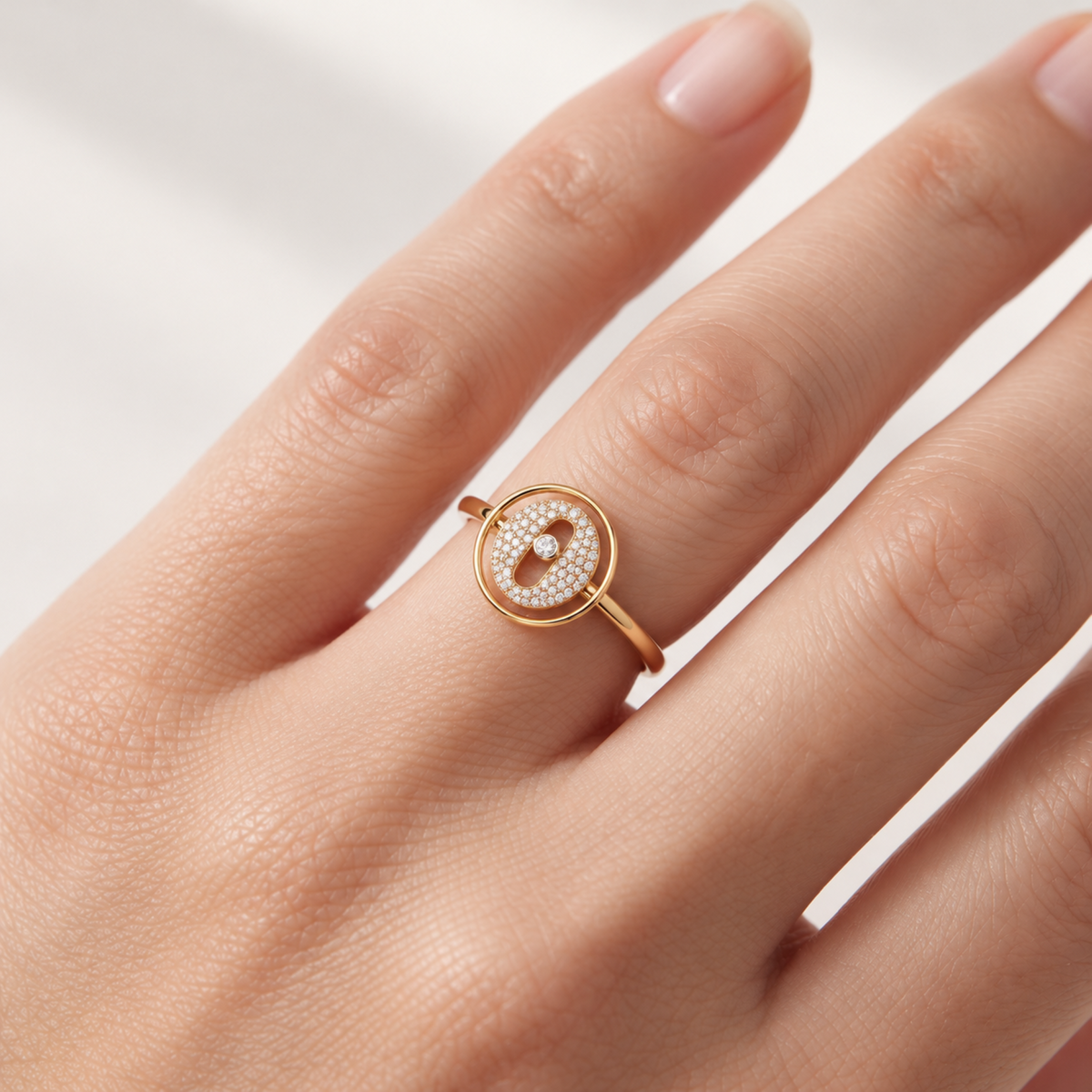 Medallion Eclipse Lab Grown Diamond Ring
