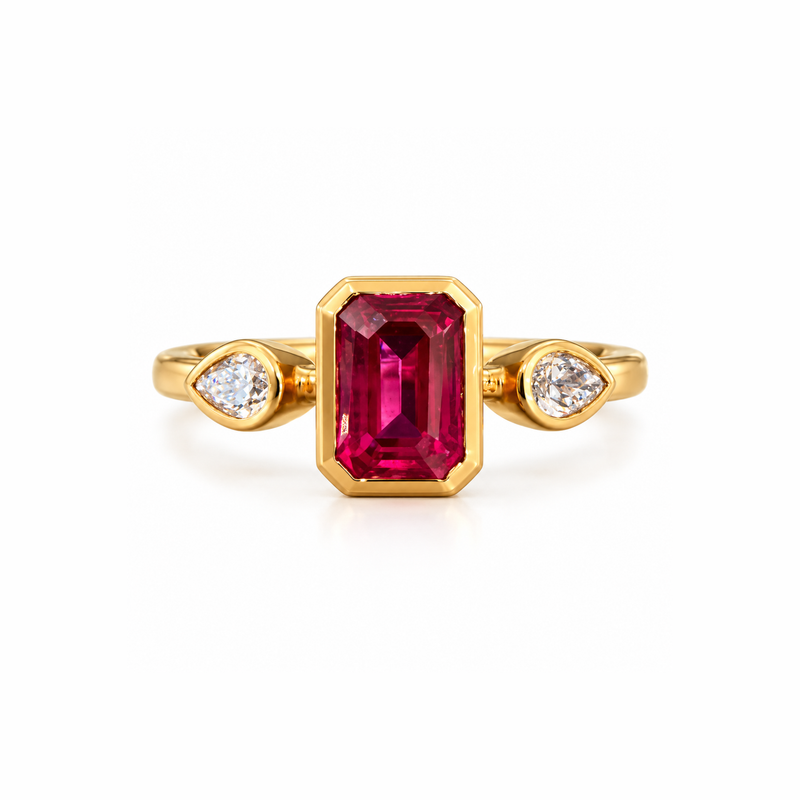 Scarlet Triad Lab Grown Diamond Ring