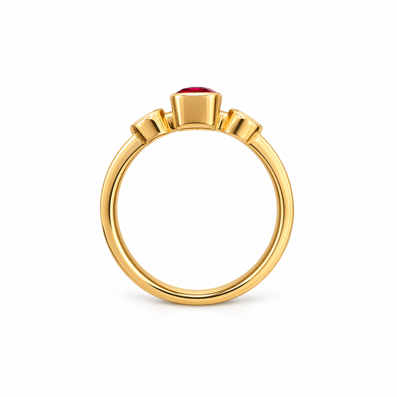 Scarlet Triad Lab Grown Diamond Ring