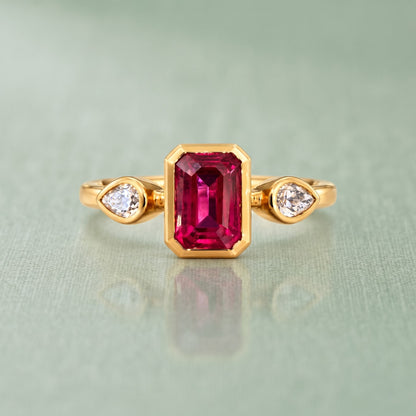 Scarlet Triad Lab Grown Diamond Ring
