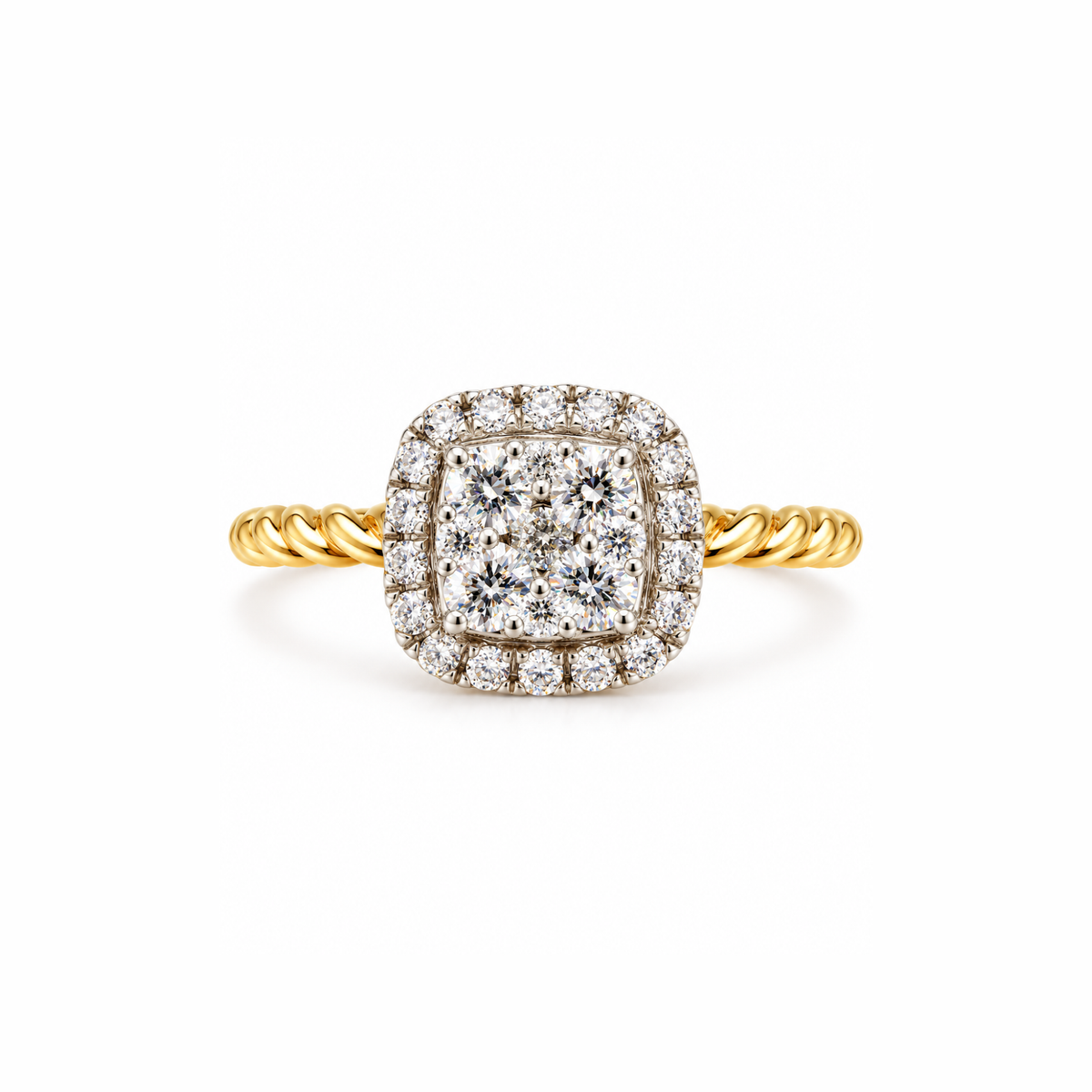 Quad Cluster Lab Grown Diamond Ring
