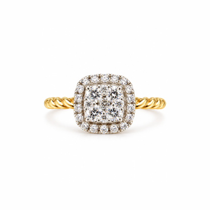Quad Cluster Lab Grown Diamond Ring