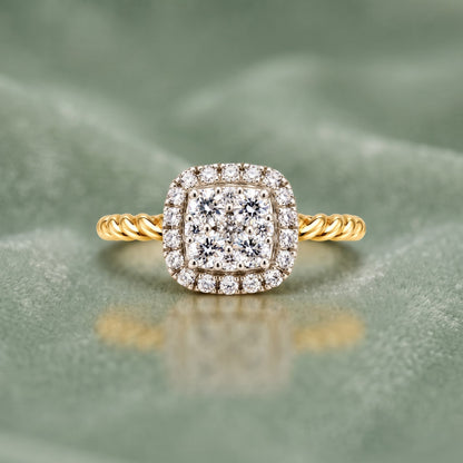 Quad Cluster Lab Grown Diamond Ring