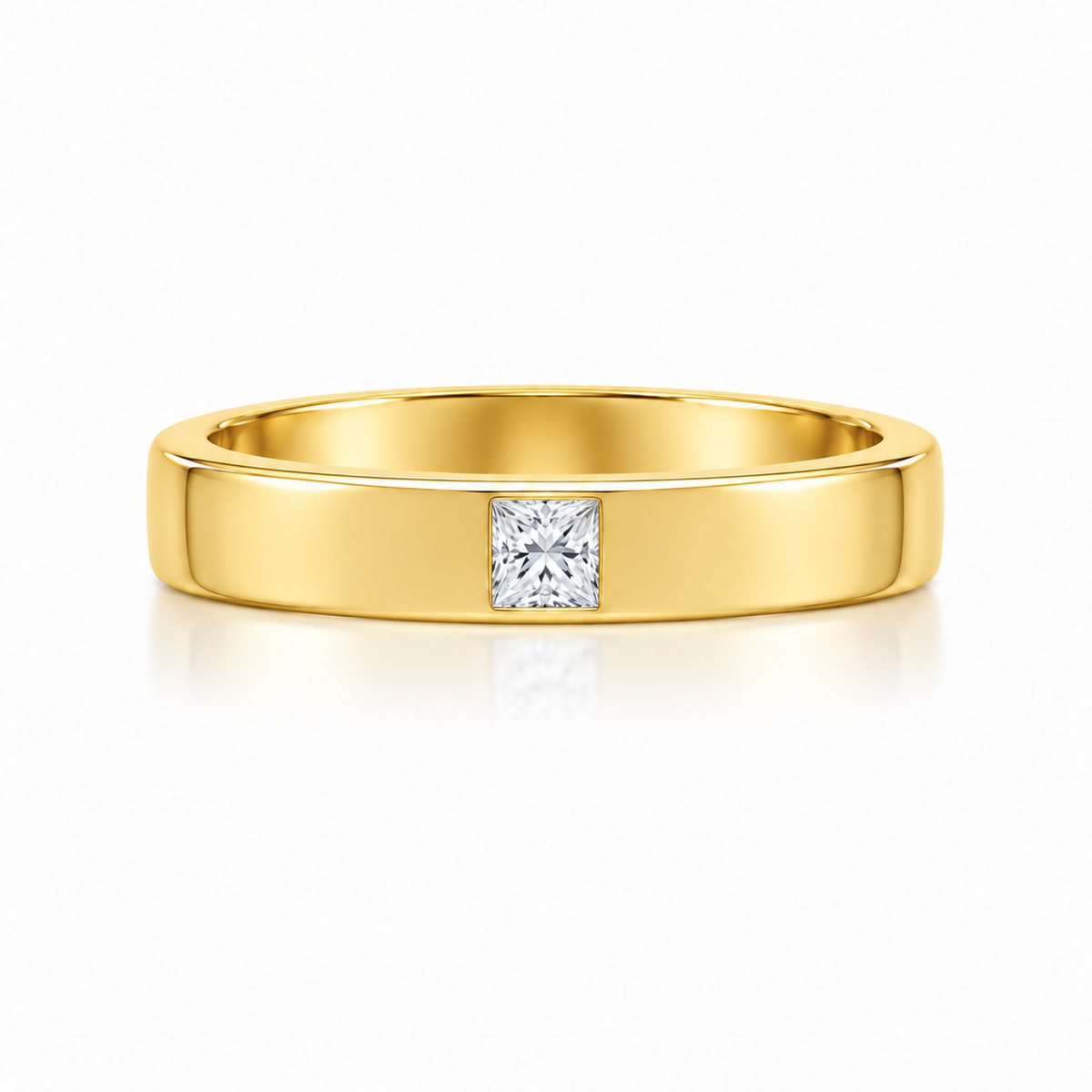 Linear Flush Lab Grown Diamond Ring