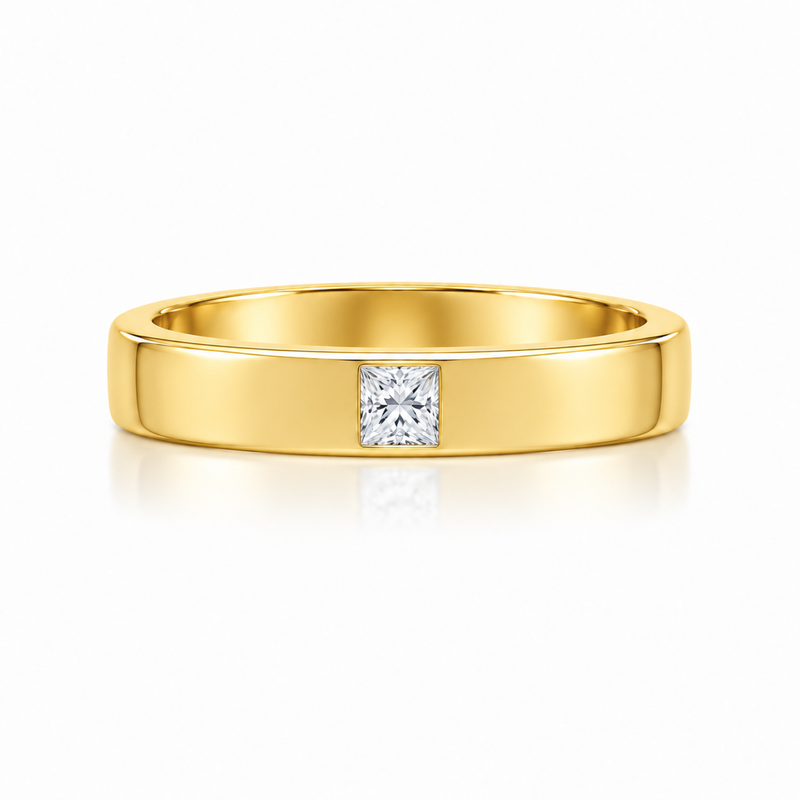 Linear Flush Lab Grown Diamond Ring