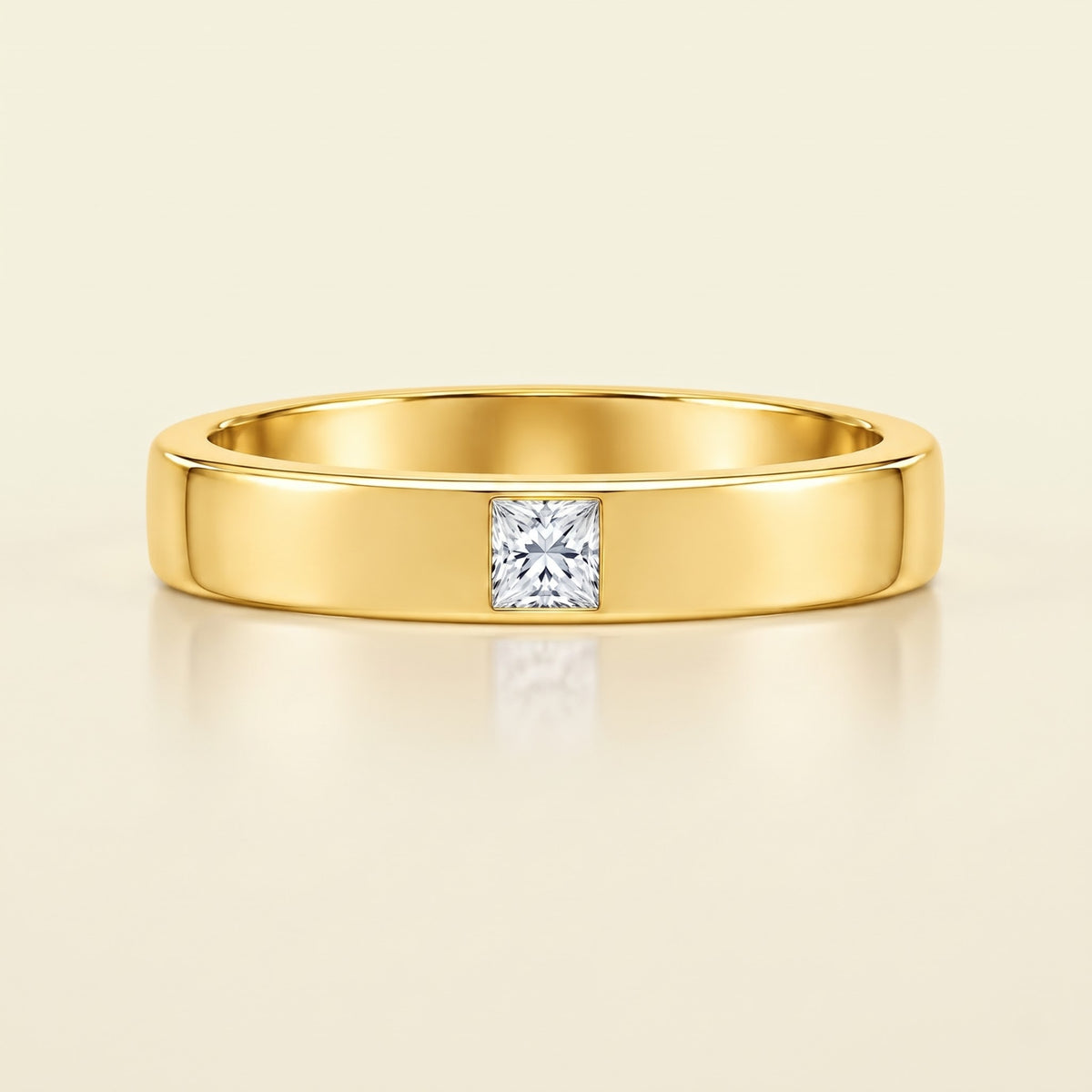 Linear Flush Lab Grown Diamond Ring
