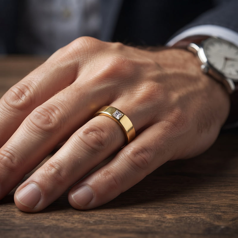 Linear Flush Lab Grown Diamond Ring