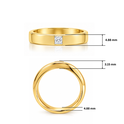 Linear Flush Lab Grown Diamond Ring