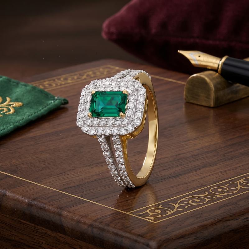 Radiant Legacy Lab Grown Gemstone Ring