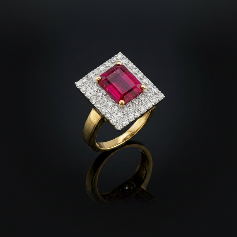 Radiant Legacy Lab Grown Gemstone Ring