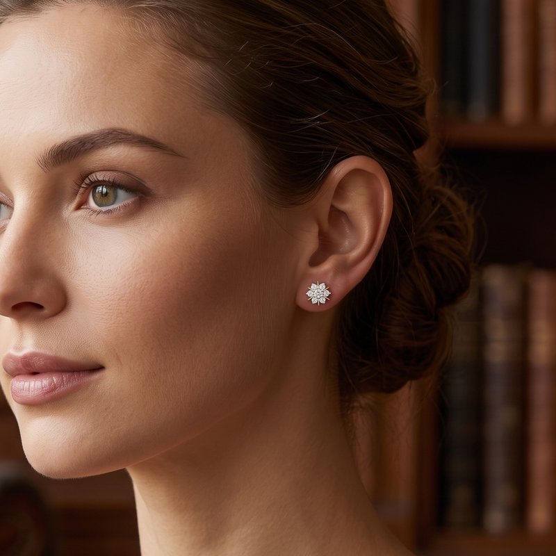 Stellar Bloom Lab Grown Diamond Earrings