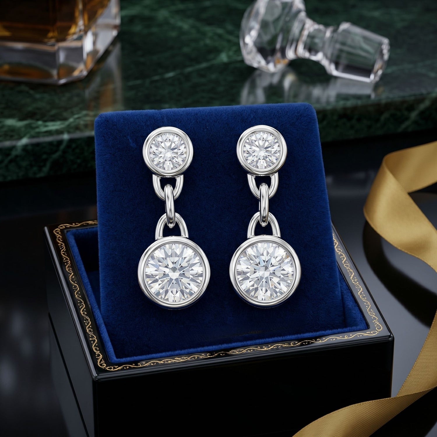 Doublet Sparkle Lab Grown Diamond Drop Earrings