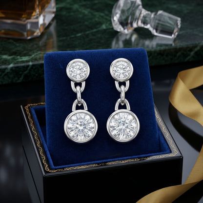 Doublet Sparkle Lab Grown Diamond Drop Earrings