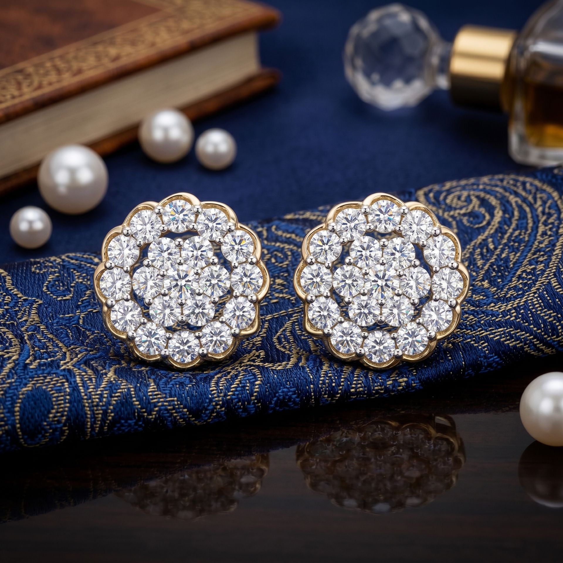 Rosette Radiance Lab Grown Diamond Earrings