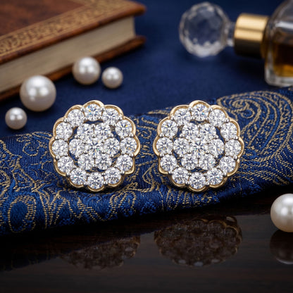 Rosette Radiance Lab Grown Diamond Earrings