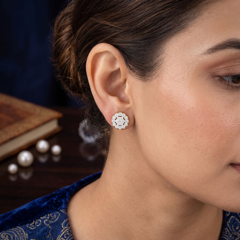 Rosette Radiance Lab Grown Diamond Earrings