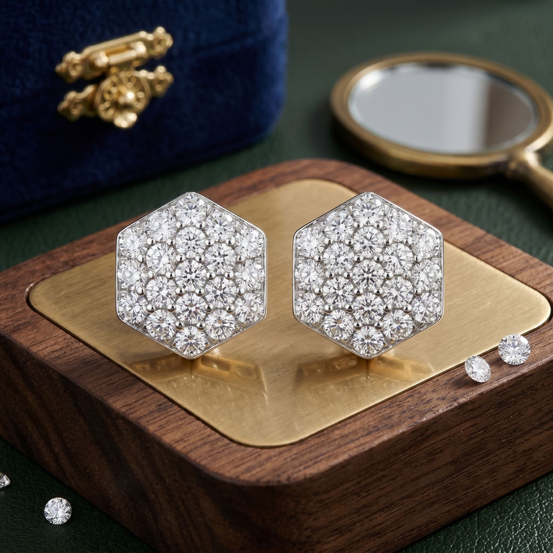 Honeycomb Radiance Lab Grown Diamond Earrings