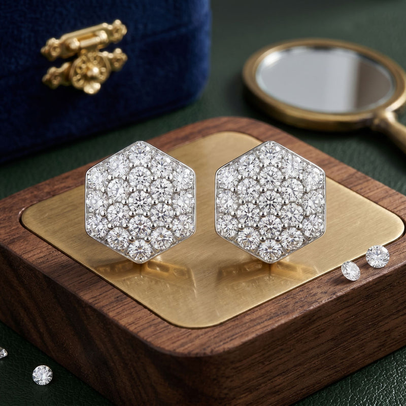 Honeycomb Radiance Lab Grown Diamond Earrings