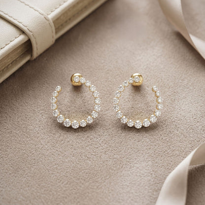 Celestial Halo Lab Grown Diamond Hoop Earrings