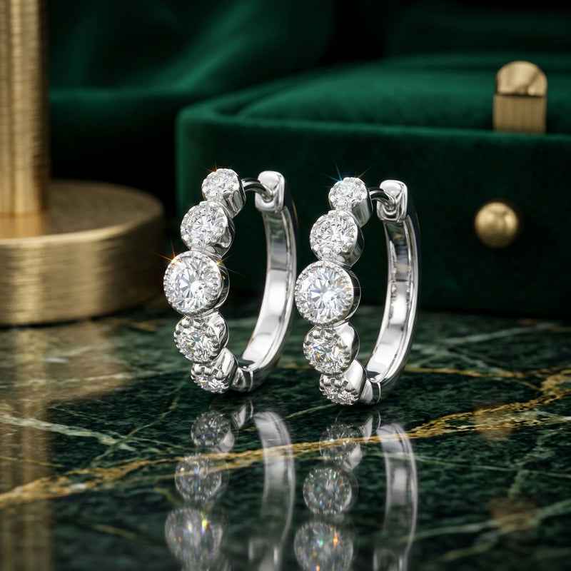 In-line Lab Grown Diamond Earrings