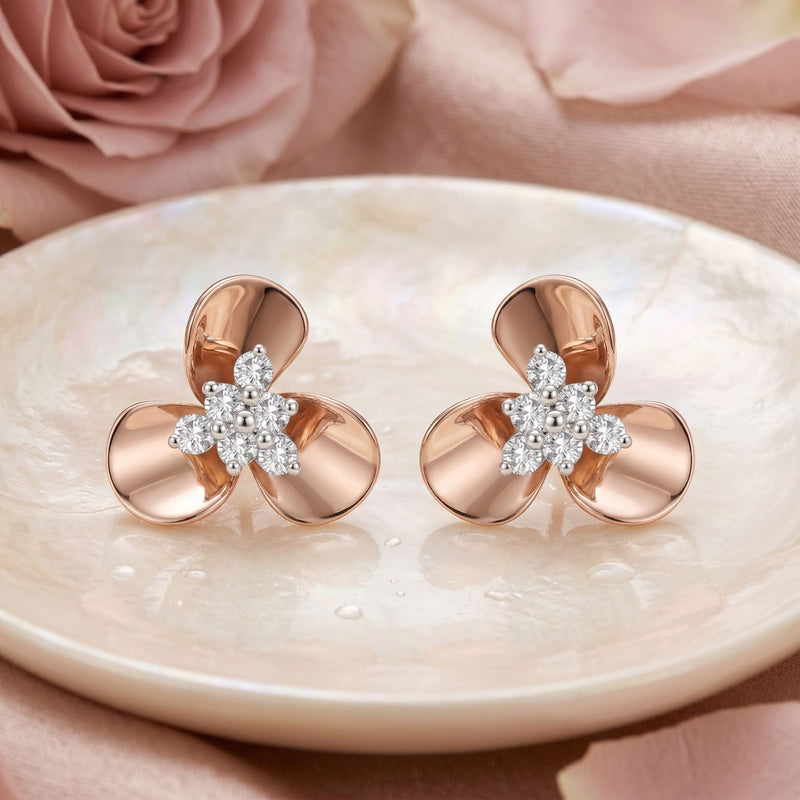 Trillium Trio Lab Grown Diamond Earring