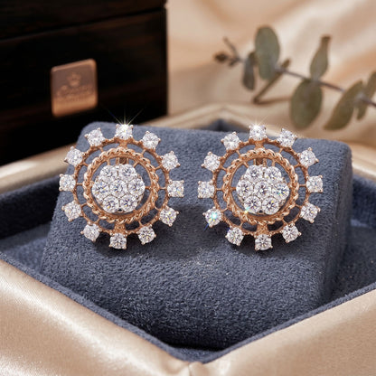 Lace Petal Lab Grown Diamond Earrings