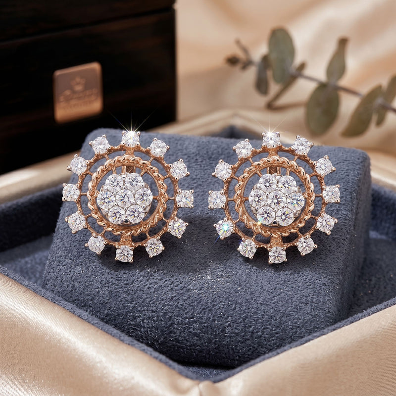 Lace Petal Lab Grown Diamond Earrings