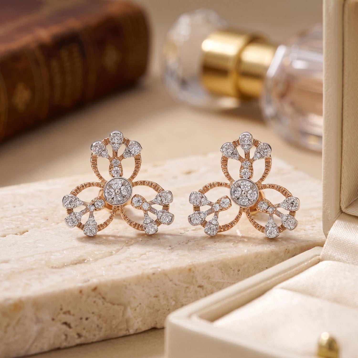 Trefoil Lab Grown Diamond Earrings