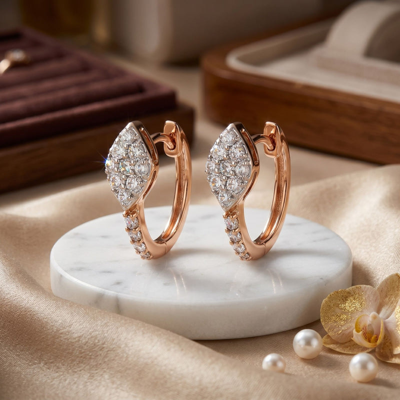 Gleam Curve Lab Grown Diamond Earrings