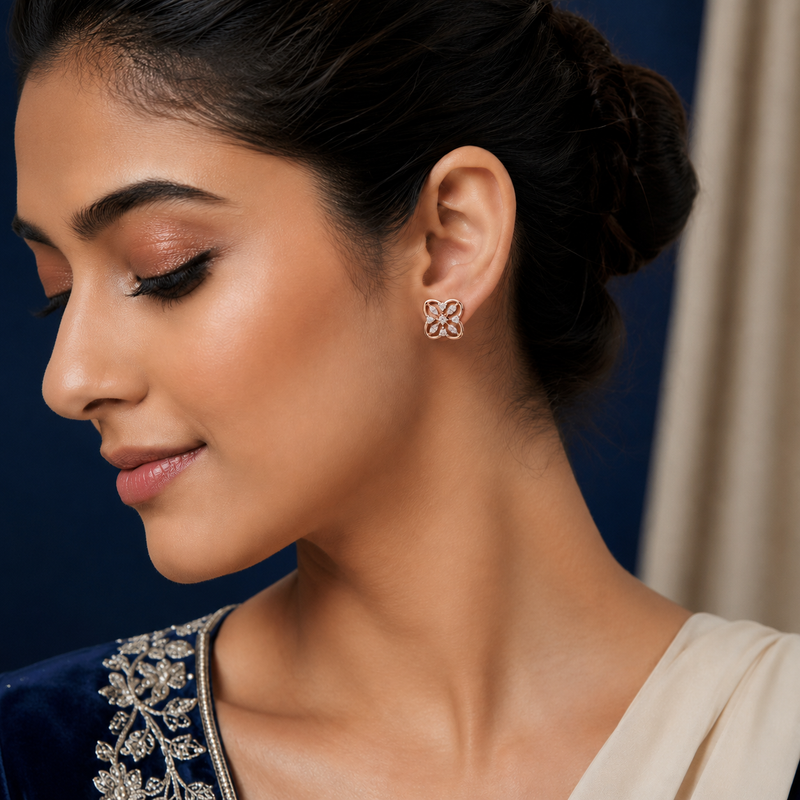 Petal Harmony Lab Grown Diamond Earrings