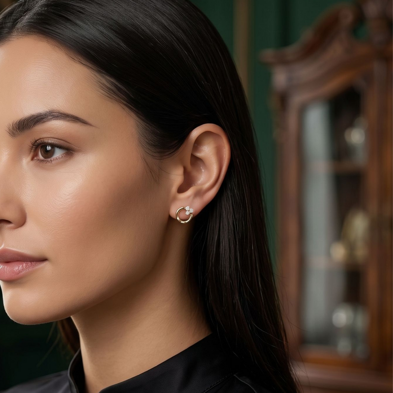 Blossom Loop Lab Grown Diamond Earrings