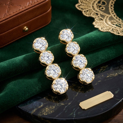 Elegant Cascade Lab Grown Diamond Earrings