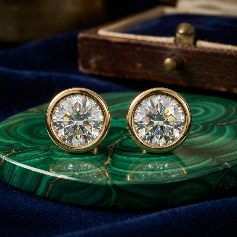 Eternal Glow Bezel Lab Grown Diamond Studs