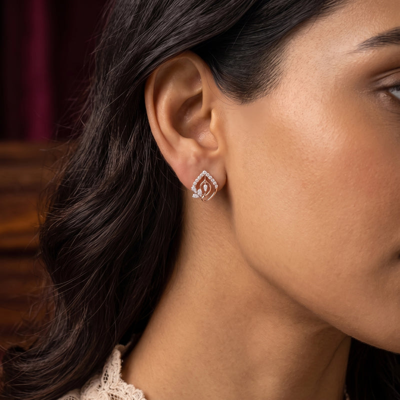 Floral Fusion Lab Grown Diamond Earrings