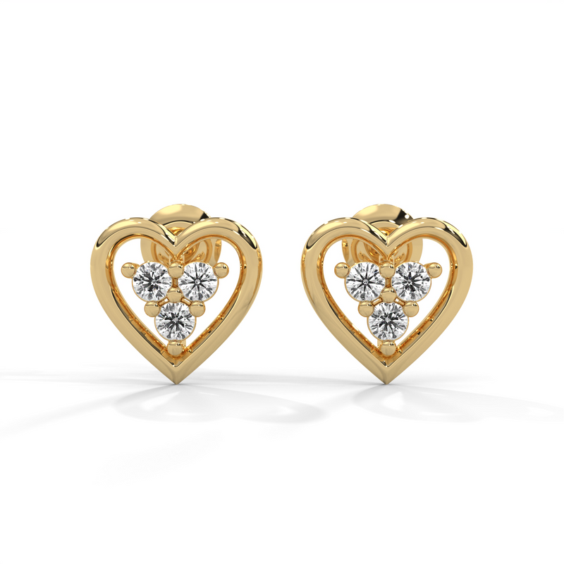 Radiant Heart Lab Grown Diamond Earrings