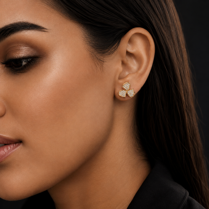 Clover Luxe Lab Grown Diamond Stud Earrings