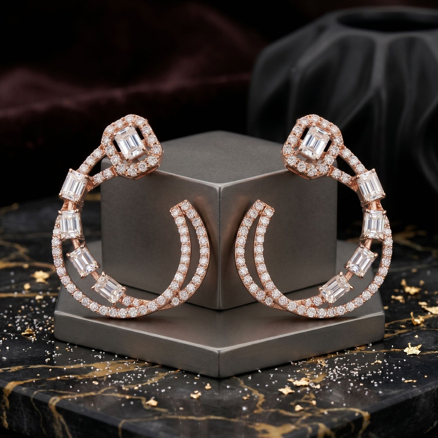 Empire Tiered Radiance Lab Grown Diamond Earrings