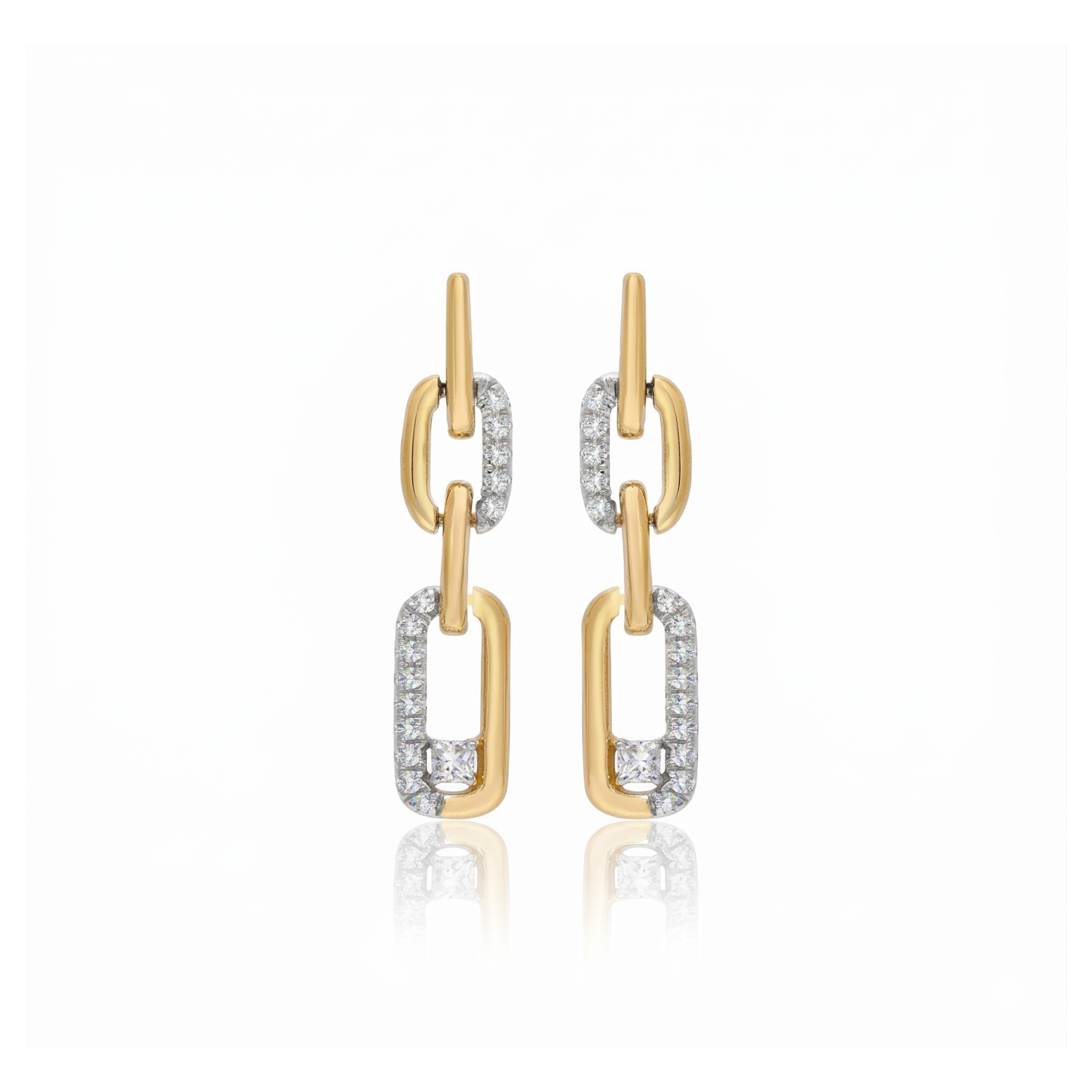 Kinetic Link Lab Grown Diamond Earrings