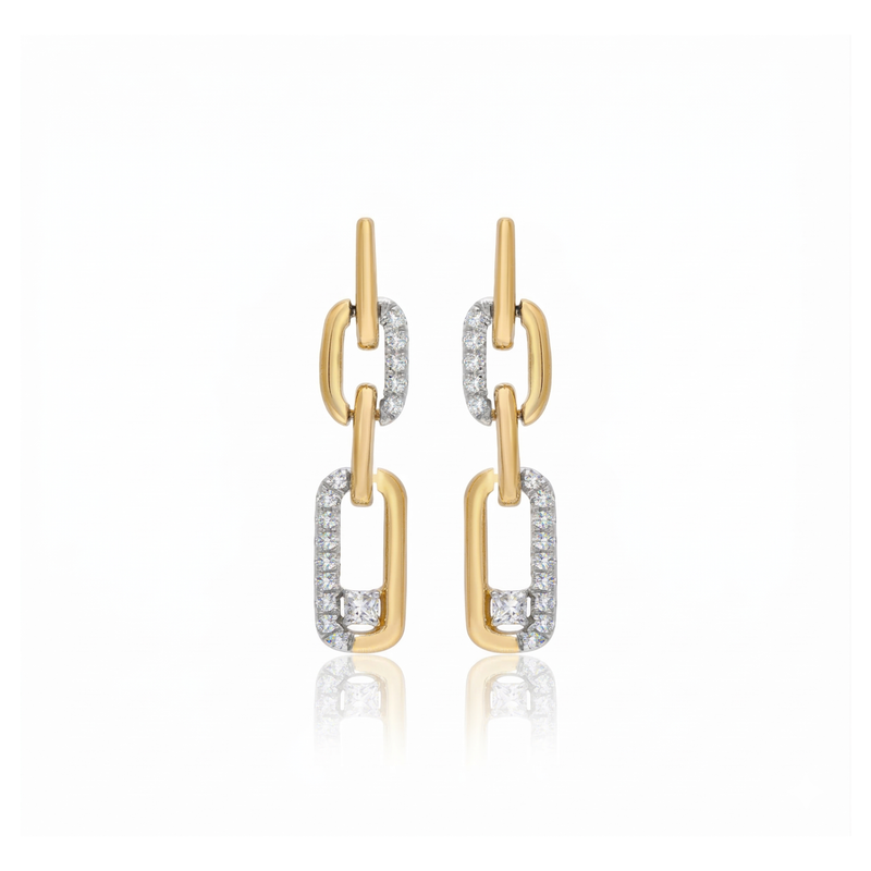 Kinetic Link Lab Grown Diamond Earrings