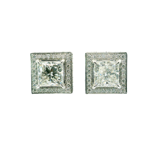 Squared Luminescence Diamond Studs