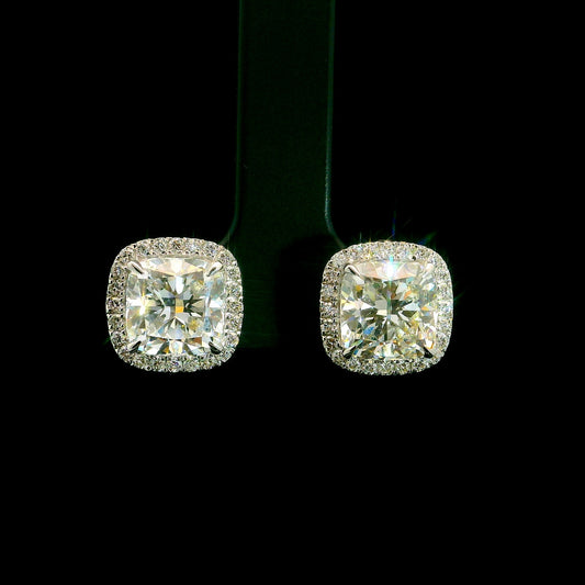 Pillow of Starlight Diamond Stud Earrings