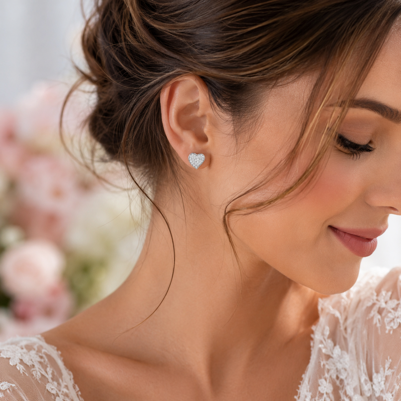 Dazzle Heart Lab Grown Diamond Earrings