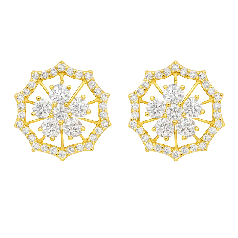 Regal Web Lab Grown Diamond Earrings