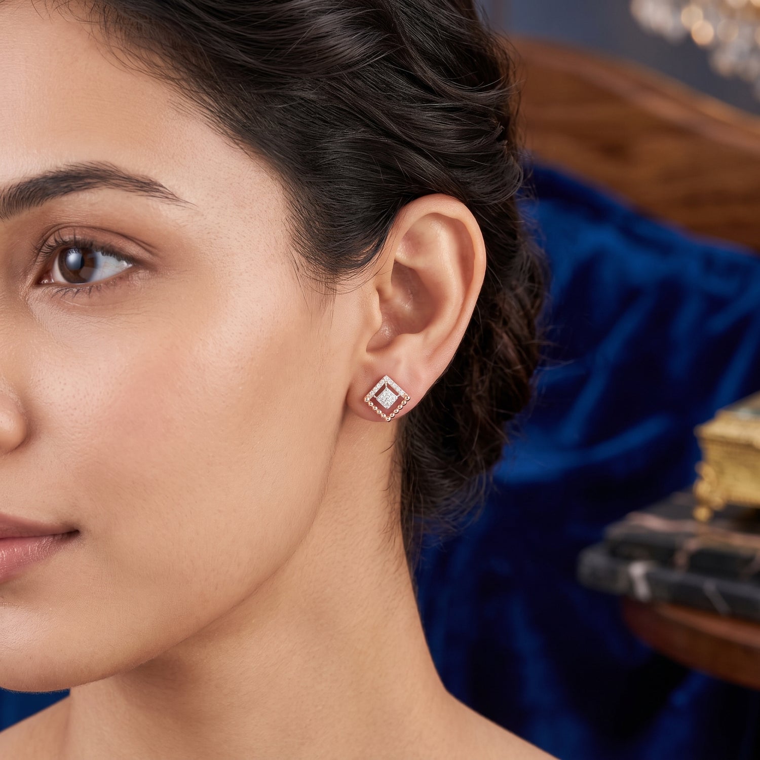 Geometric Radiance Lab Grown Diamond Earrings