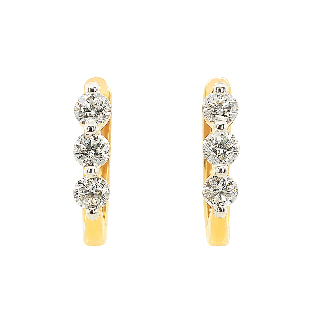 Triple Radiance Lab Grown Diamond Earrings