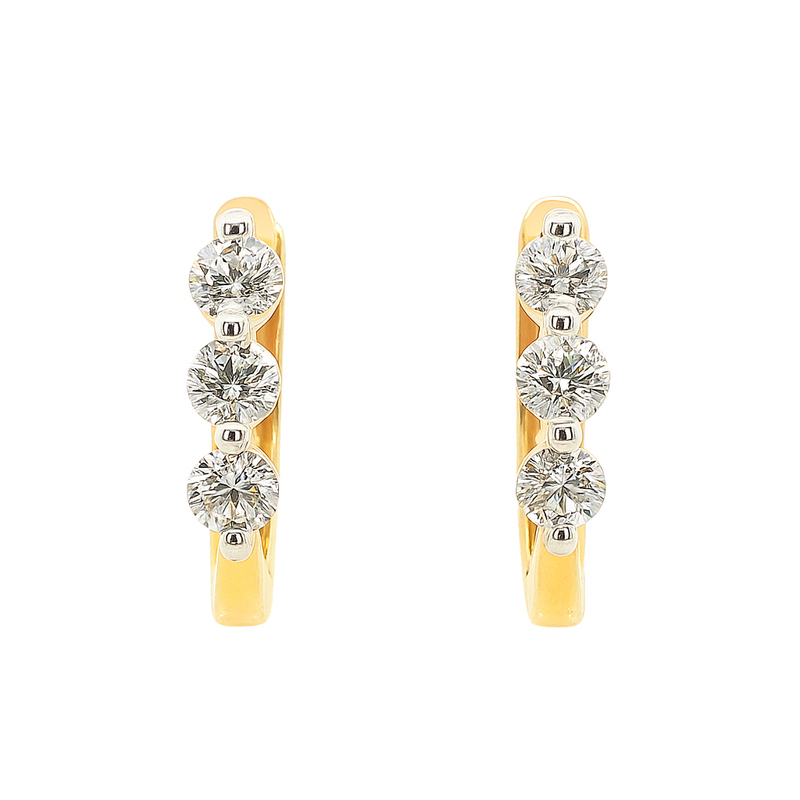 Triple Radiance Lab Grown Diamond Earrings