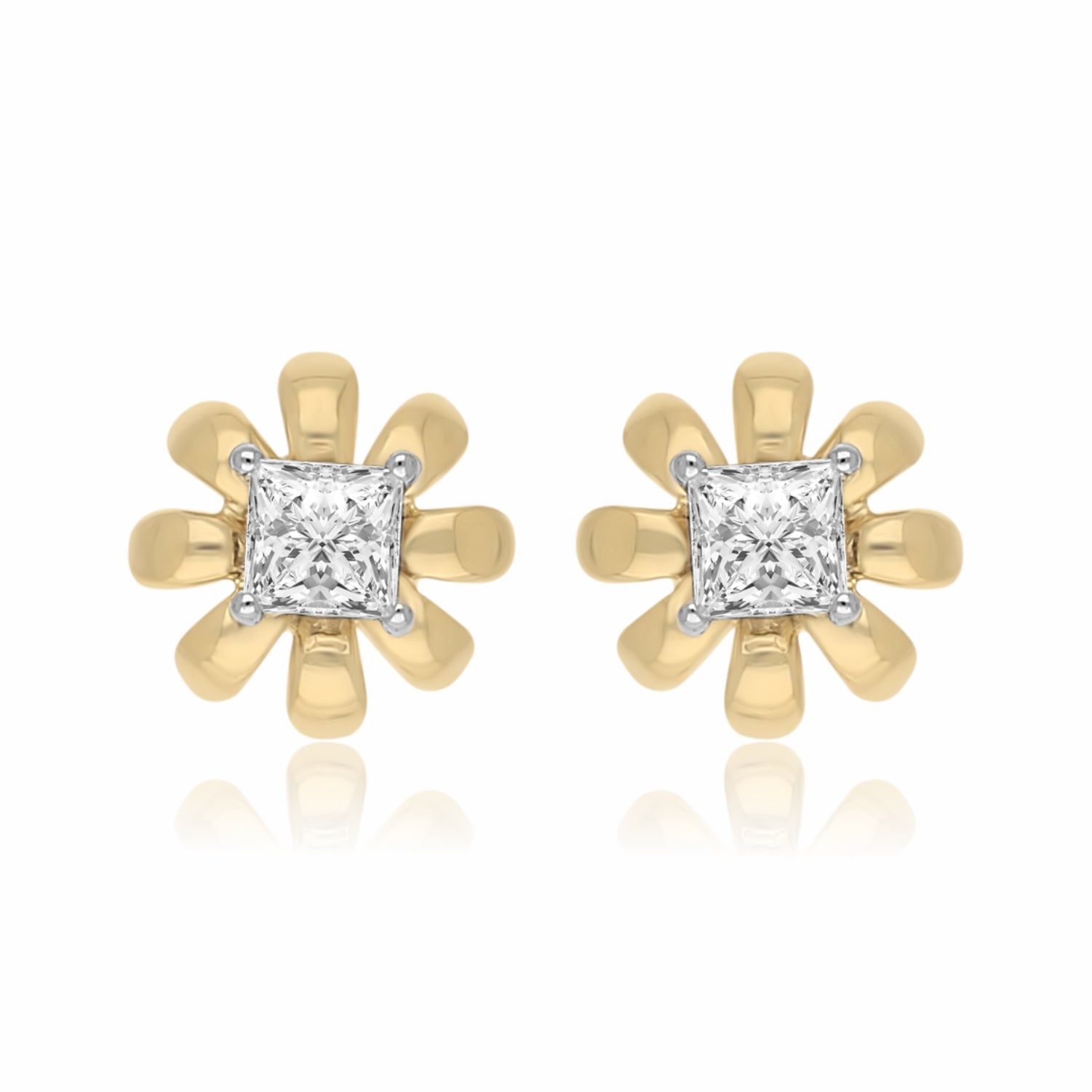 Florette Crest Lab Grown Diamond Earrings
